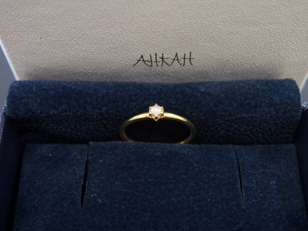 AHKAH　K18　ダイヤモンド　指輪