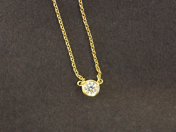 Tiffany & Co　K18　YG　ダイヤモンド　バイザヤード　ネックレス
