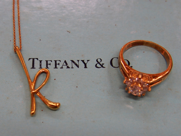 K18YG　ダイヤモンド　指輪　Tiffany & Co　ネックレス