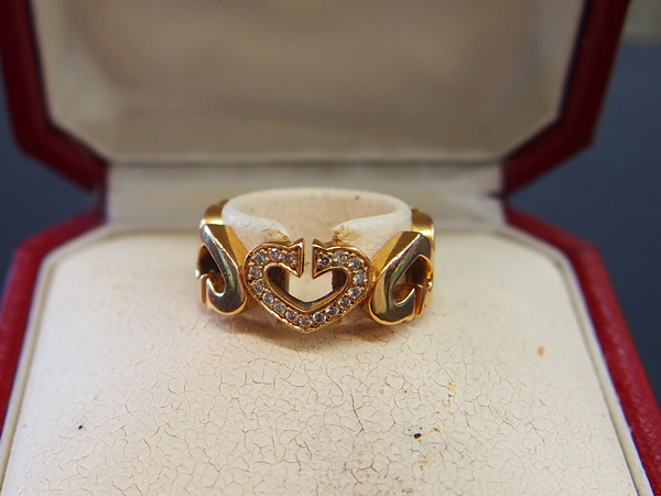 Cartier　K18　YG　ダイヤ　指輪