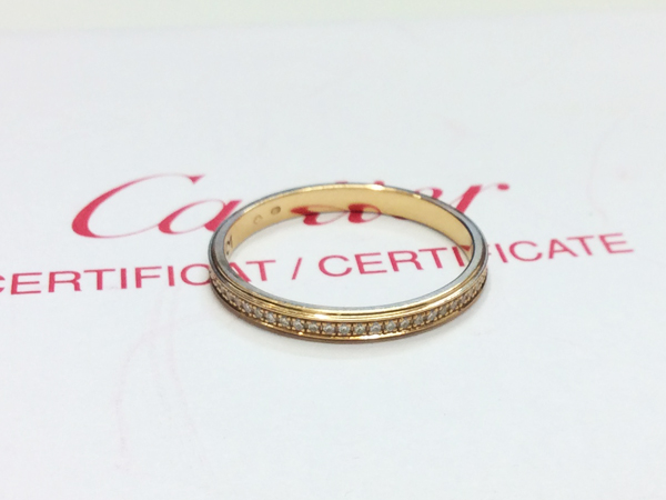 Cartier　K18PG　指輪　フルダイヤ