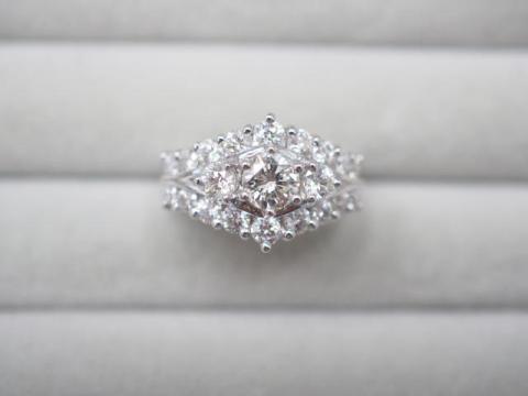 リング Pt900 8.4g ダイヤ 0.47ct 1.00ct 