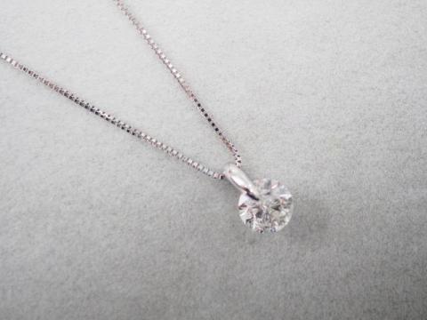 ネックレス Pt900/Pt850 3.0g ダイヤ 1.001ct 