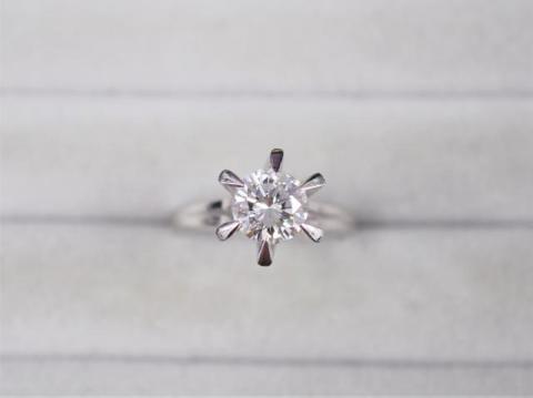 リング Pt850 7.0g ダイヤ 1.19ct 