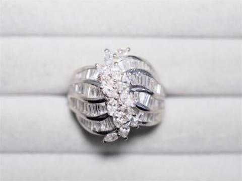 リング Pt850 16.9g ダイヤ 3.00ct 