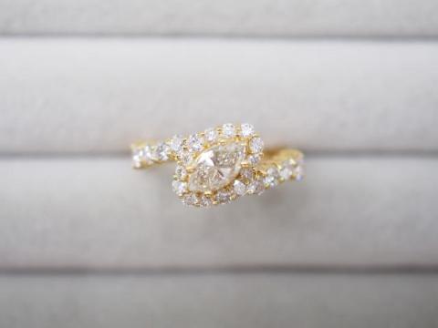 リング K18YG 3.7g ダイヤ 1.00ct 