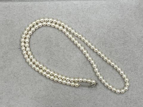 タサキ ネックレス K18WG 8.6g 淡水真珠 