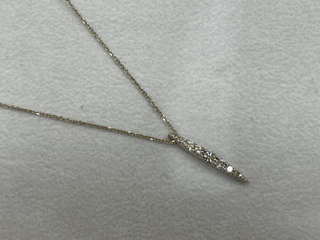 カシケイ ネイキッド ネックレス K18BG 4.2g ダイヤ 0.50ct