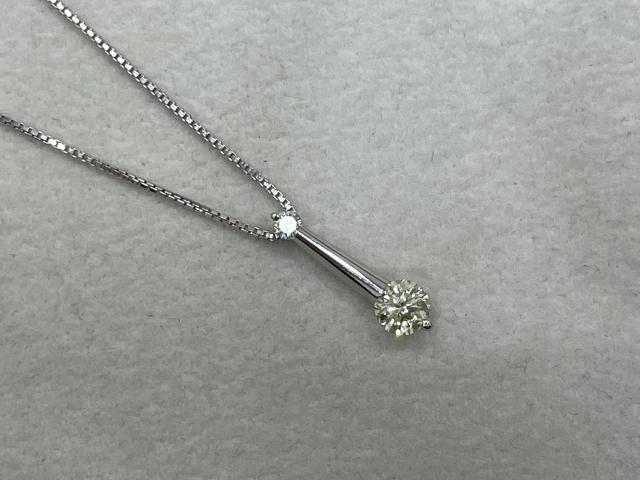 ネックレス Pt900/Pt850 4.4g ダイヤ 0.528ct/0.07ct