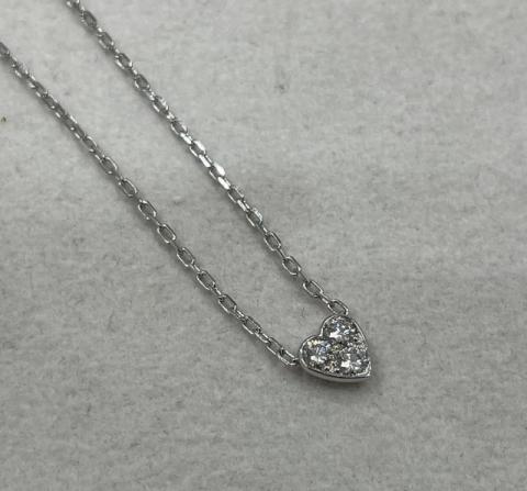 カルティエ ミニハートオブカルティエ ネックレス K18WG 2.8g ダイヤ