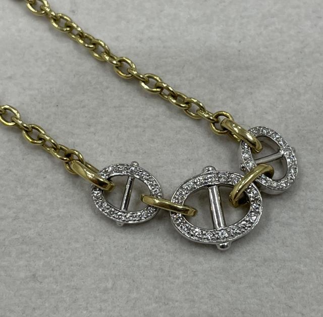 カルティエ ネックレス K18YG/WG 14.5g ダイヤ