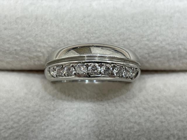 リング Pt950 8.5g ダイヤ 0.35ct