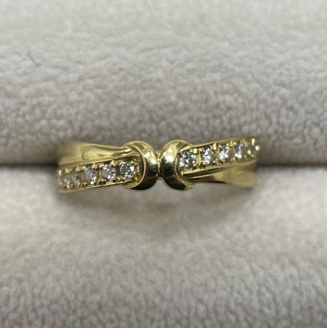 リング K18YG 2.6g ダイヤ 0.15ct
