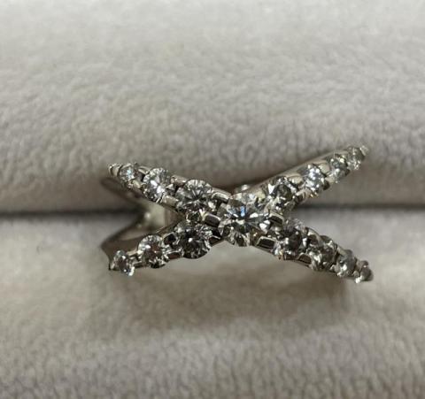 カシケイ ネイキッド リング K18BG 7.8g ダイヤ 1.00ct