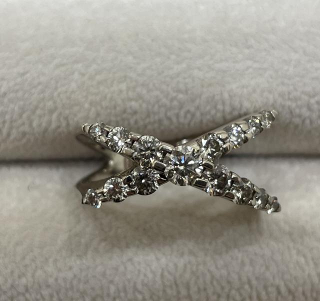 カシケイ ネイキッド リング K18BG 7.8g ダイヤ 1.00ct