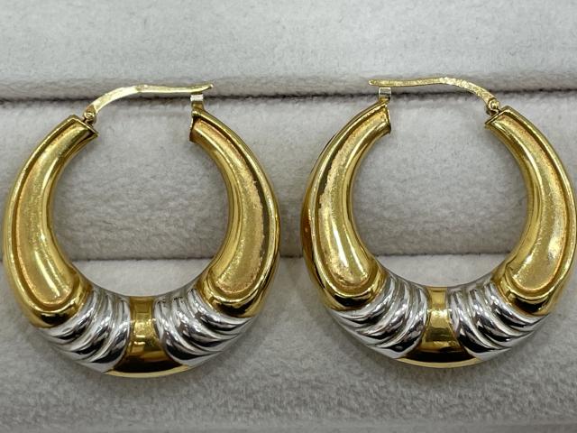 ピアス K18YG/WG 3.9g コンビカラー