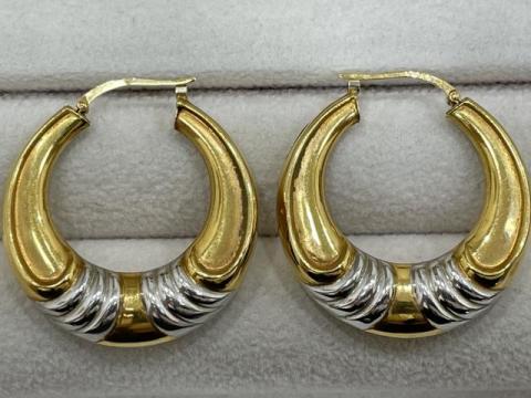 ピアス K18YG/WG 3.9g コンビカラー