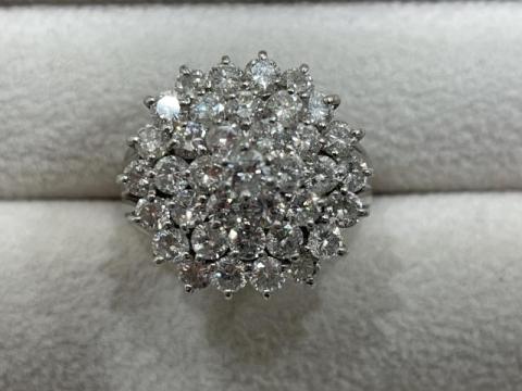 リング Pt900 11.7g ダイヤ 3.21ct