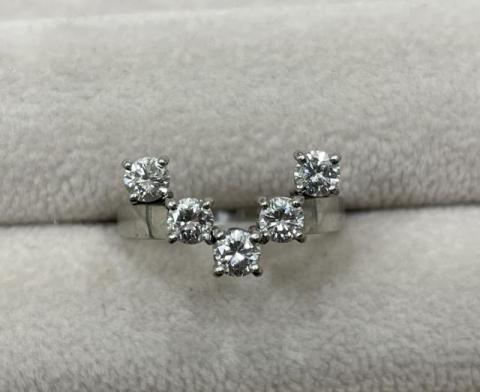 リング Pt900 2.5g ダイヤ 0.76ct 