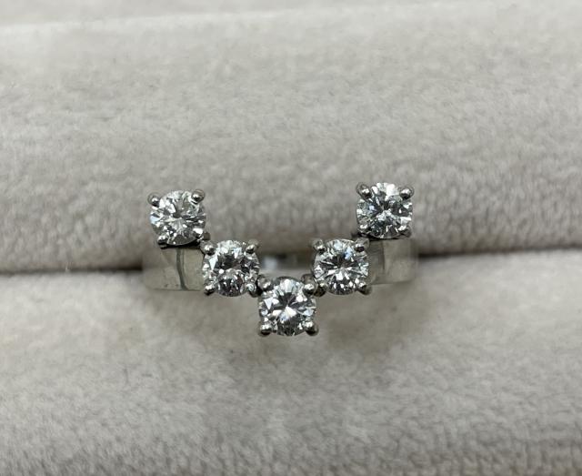リング Pt900 2.5g ダイヤ 0.76ct 