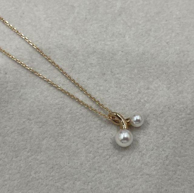 ミキモト ネックレス K18PG 2.2g アコヤ真珠 4.0-5.0mm