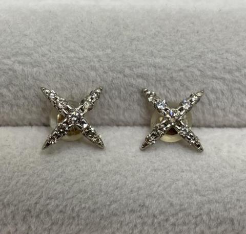 カシケイ ネイキッド ピアス K18BG 1.7g ダイヤ 0.40ct