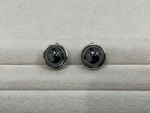 ジョージジェンセン 86D イヤリング シルバー925 11.7g ヘマタイト