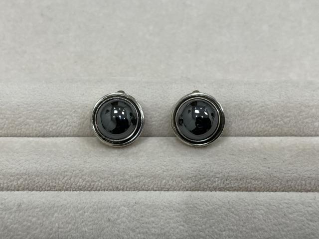 ジョージジェンセン 86D イヤリング シルバー925 11.7g ヘマタイト