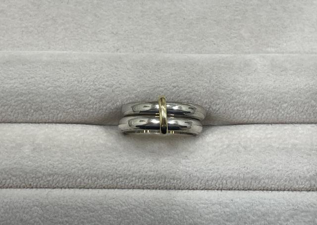 ジョージジェンセン A119 リング シルバー925/K18YG 8.5g ※K18YG部分、X線検査済み