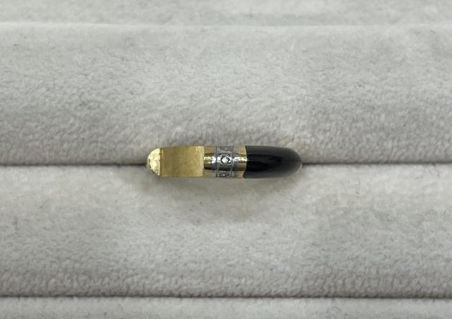 リング K18YG/Pt900 2.8g オニキス