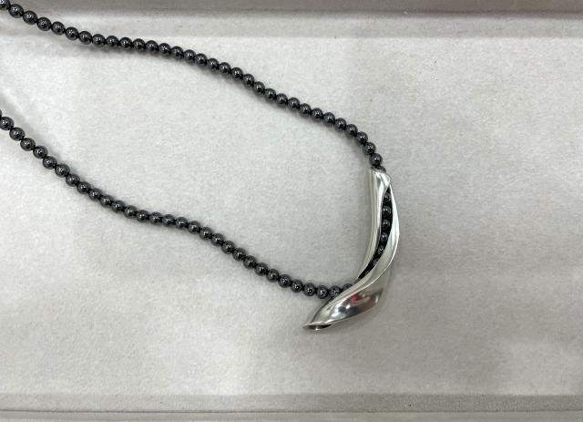 ジョージジェンセン ネックレス シルバー925 33.0g ヘマタイト HaH