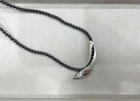 ジョージジェンセン ネックレス シルバー925 33.0g ヘマタイト HaH