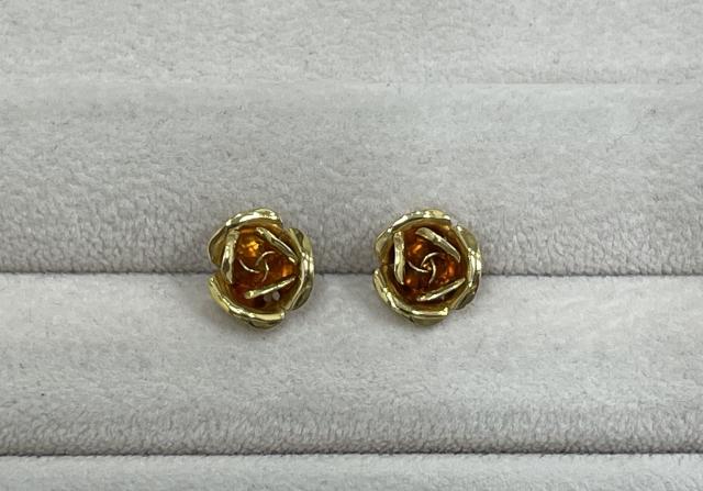 ピアス K18YG 1.8g 薔薇