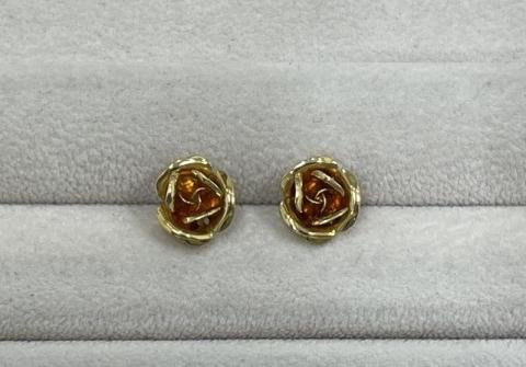 ピアス K18YG 1.8g 薔薇