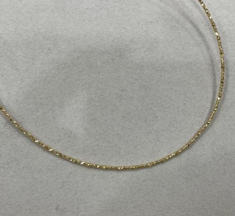 チェーンネックレス K18YG/ワイヤー 4.2g