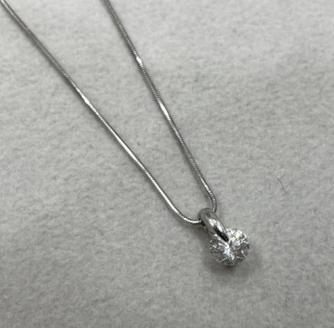 ネックレス Pt900/Pt850 3.9g ダイヤ 0.503ct 一粒
