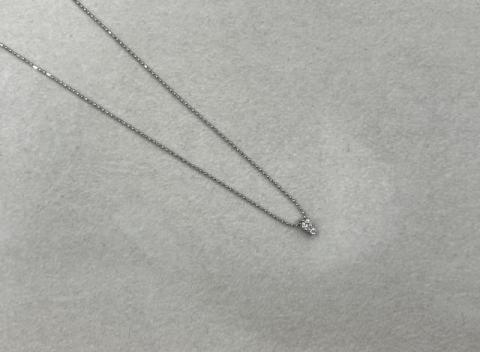 ネックレス Pt/Pt850 1.9g ダイヤ 0.09ct