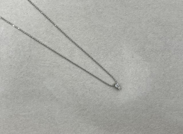 ネックレス Pt/Pt850 1.9g ダイヤ 0.09ct