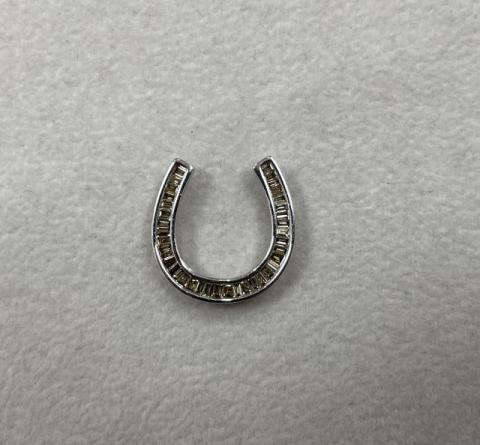 ペンダントトップ K18WG 1.7g ダイヤ 0.22ct ホースシュー