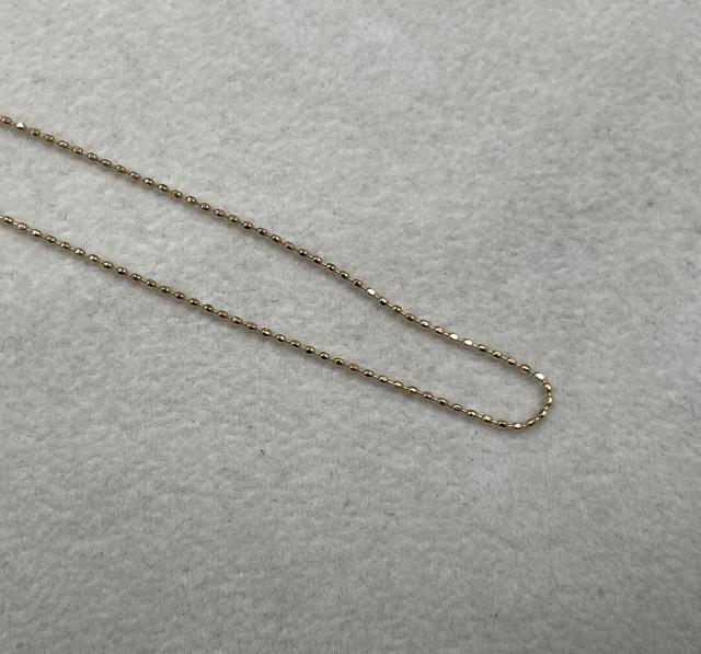 チェーンネックレス K18PG 1.3g ダイヤ 0.06ct/0.10ct/0.22ct