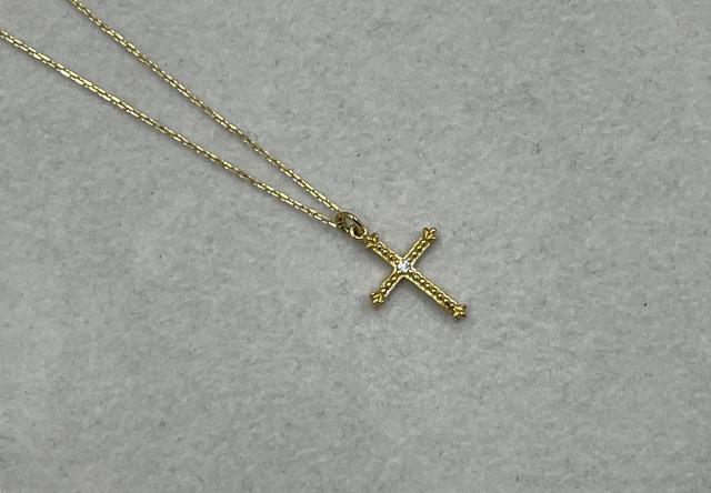 アーカ クレオクロス ネックレス K18YG 1.9g ダイヤ