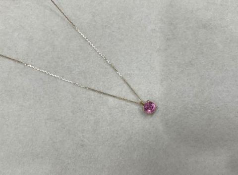 ネックレス K18PG 1.6g スピネル 1.33ct