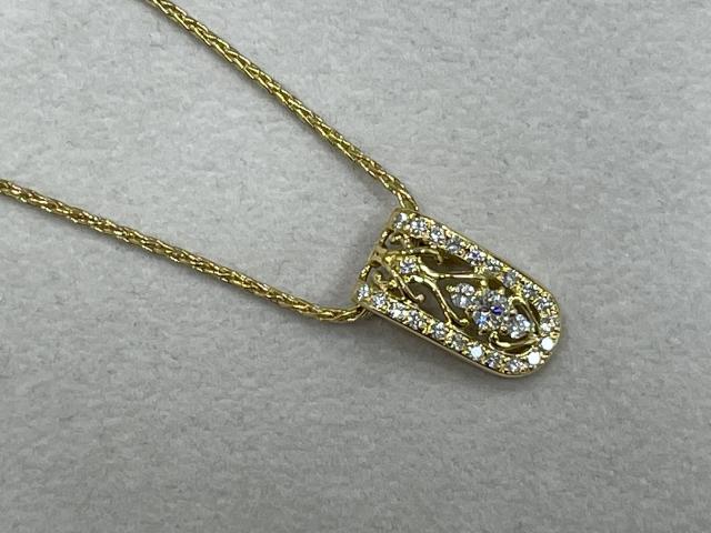 星の砂 ネックレス K18YG 8.7g ダイヤ 0.51ct