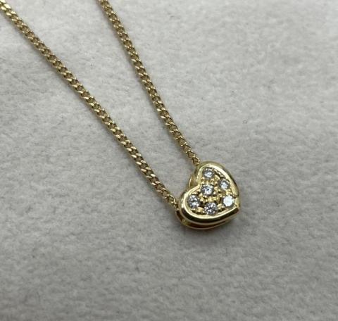 ネックレス K18YG 3.0g ダイヤ 0.08ct