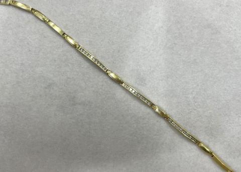 ブレスレット K18YG 8.0g ダイヤ 0.56ct