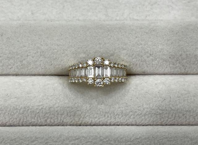 リング K18YG 5.6g ダイヤ 1.37ct