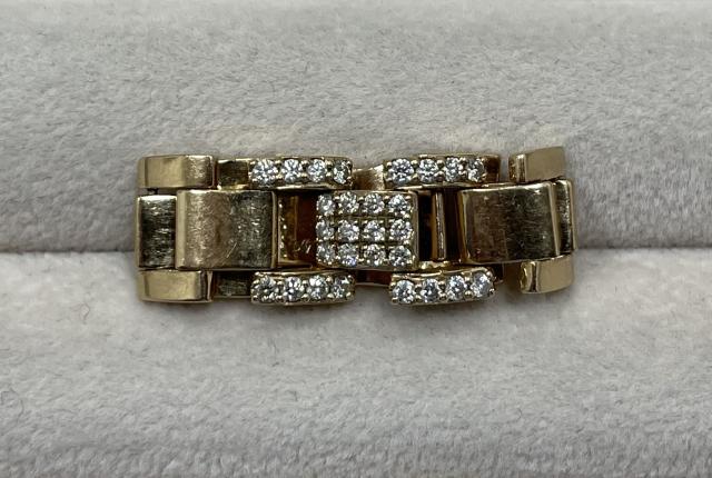 リング K18PG 9.3g ダイヤ 0.40ct