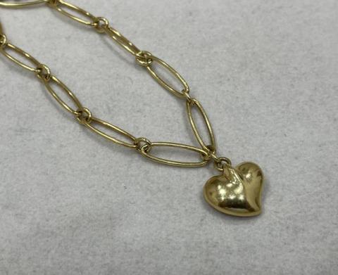 ティファニー ブレスレット K18YG 10.7g ハート