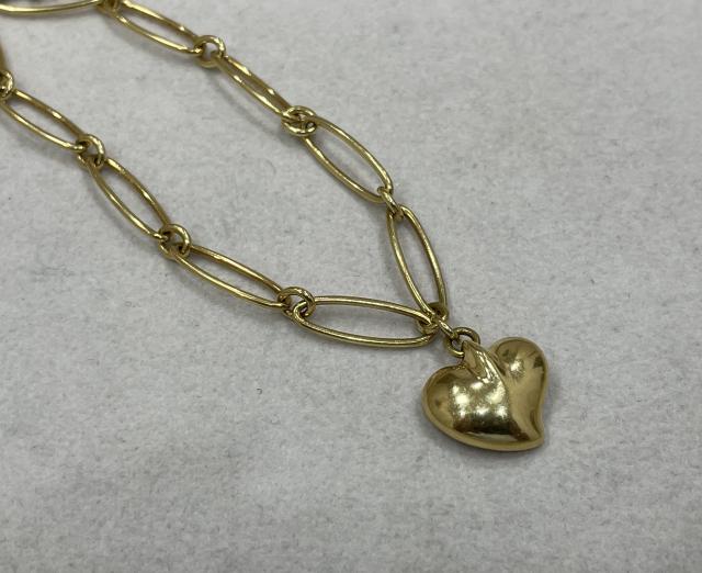 ティファニー ブレスレット K18YG 10.7g ハート