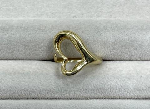 ティファニー オープンハート リング K18YG 9.7g 12号